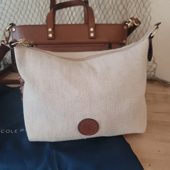 Cole Haan Brown Woven Leather Bag - STUNNING - Picture 14 of 16